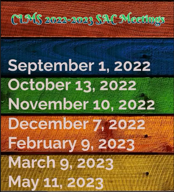  SAC Meeting Dates